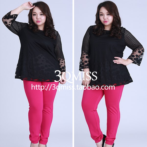 Quần size lớn 2018 thu mới cộng với phân bón XL chất béo chân quần thời trang quần bút chì mỏng 250 kg áo thun nữ form rộng