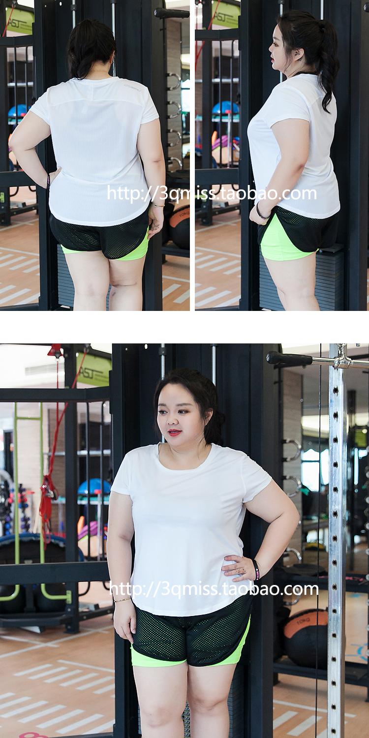 Kích thước lớn nhanh chóng làm khô ngắn tay nữ chất béo mm phòng tập thể dục yoga quần áo quần áo thể dục lưới thoáng khí t-shirt tập thể dục xe đạp quần áo quần áo tập aerobic