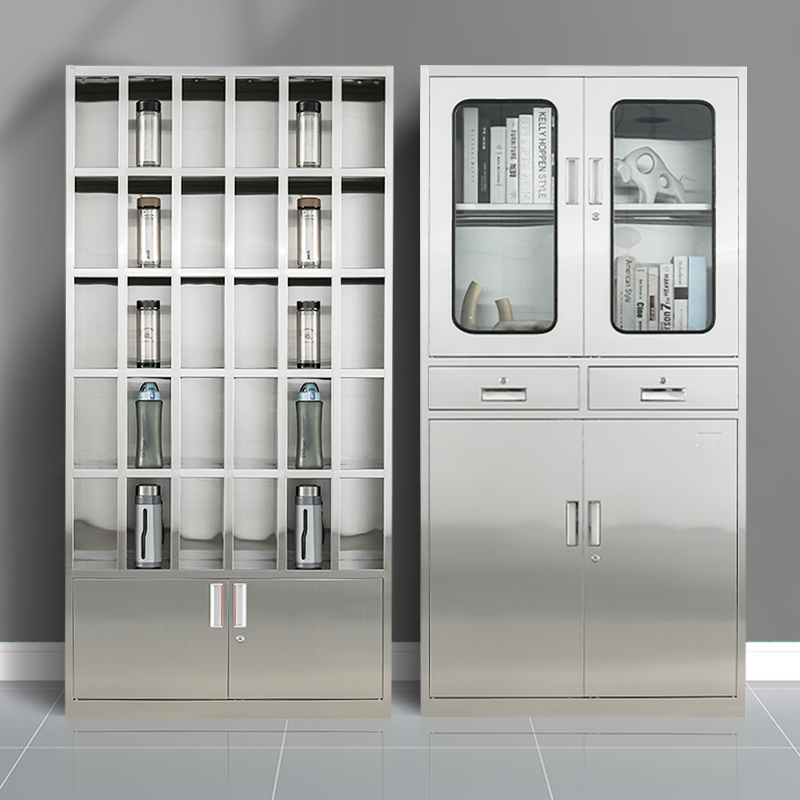 Stainless steel employee locker file cup locker with dust-free workshop shoe cabinet cabinet dishware cabinet