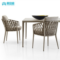 Nordic Outdoor Table And Table Rattan up Balcony Villa Vines Chair Patio Garden Terrace Outdoor Leisure Waterproof Furniture Combination