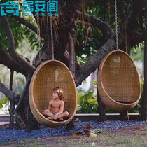 ins bird nest hanging basket rattan chair yard swing hanging chair egg-shaped single outdoor indoor balcony cradle chair