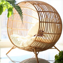 Sloth Rattan Chair Round Outdoor Rattan Bed with Bird Nest Bed Creative Bed Balcony Deck Chair Folk Sleeping Patio Creative Bird Cage Bed