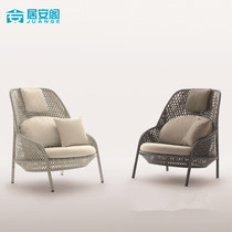 Outdoor Sloth Sofa Balcony Villa Terrace Simple modern outdoor rattan chair single double sofa tea table combination