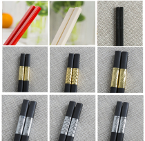 High-temperature-resistant and non-mouldy alloy chopsticks 10 double-loaded home type hotel restaurant hotel with chopsticks non-slip without deforming chopsticks