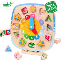 boby child shape matching building block magnet clock graphics early teaching puzzle male girl baby toy