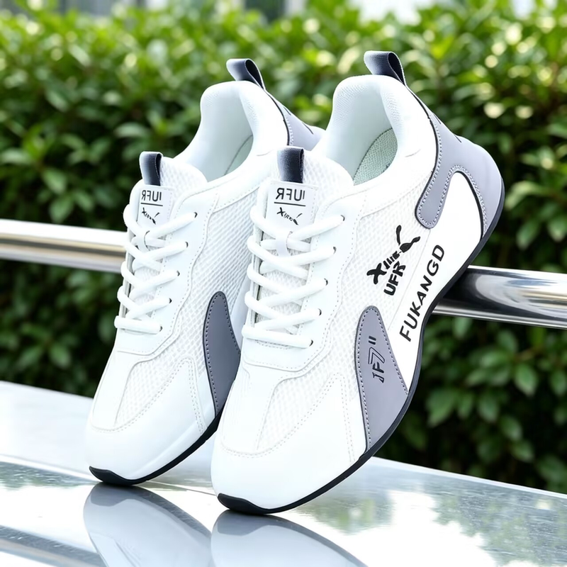 Brand Qiaozhou Men's Shoes 2026 Mesh Breathable Summer New Sports Shoes Versatile Soft Sole Trendy Casual Shoes
