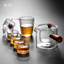 Glass teapot tea cup tea set heat-resistant glass kung fu tea set Japanese tea maker home simple pot