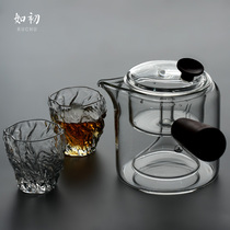 Heat-resistant glass steam pot Tea pot Side handle teapot Electric ceramic stove kettle tea pot Black tea tea pot Tea set