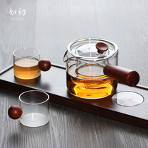 Teapot glass large high temperature resistant tea tea maker household flower teapot black tea tea maker one pot two cups