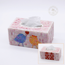 Yuesen live double joy magpie) original hand tissue box wedding gift wedding supplies creative home decoration