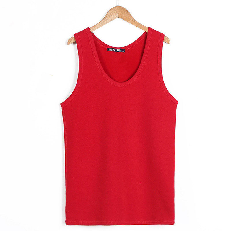 Middle-aged and elderly men's plus velvet thick vest dad large size belongs to the year of the tiger, the year of birth, warm big red vest - Taobao