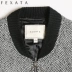 Áo khoác len dài tay mới của FEXATA phiên bản Hàn Quốc của mùa thu thư xương cá khâu áo - Áo Hàn Quốc