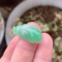 Chungui jade Myanmar natural A goods jade ice waxy species full floodlight goldfish inlays 0305