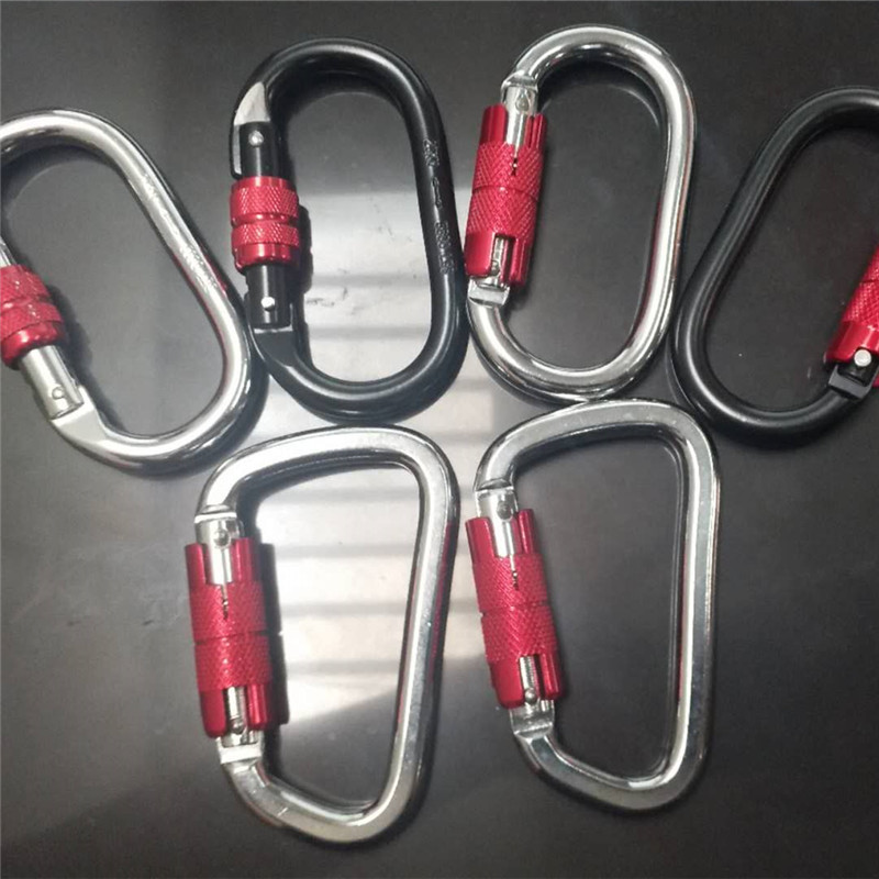25KN chrome plated O-type safety hook outdoor rock climbing main lock climbing buckle yoga hammock climbing buckle connecting ring