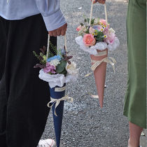 Ice Cream Cream Bouquet Flower Bouquet Package Flower Bouquet Packaging Paper Flower Shop for Girlfriend
