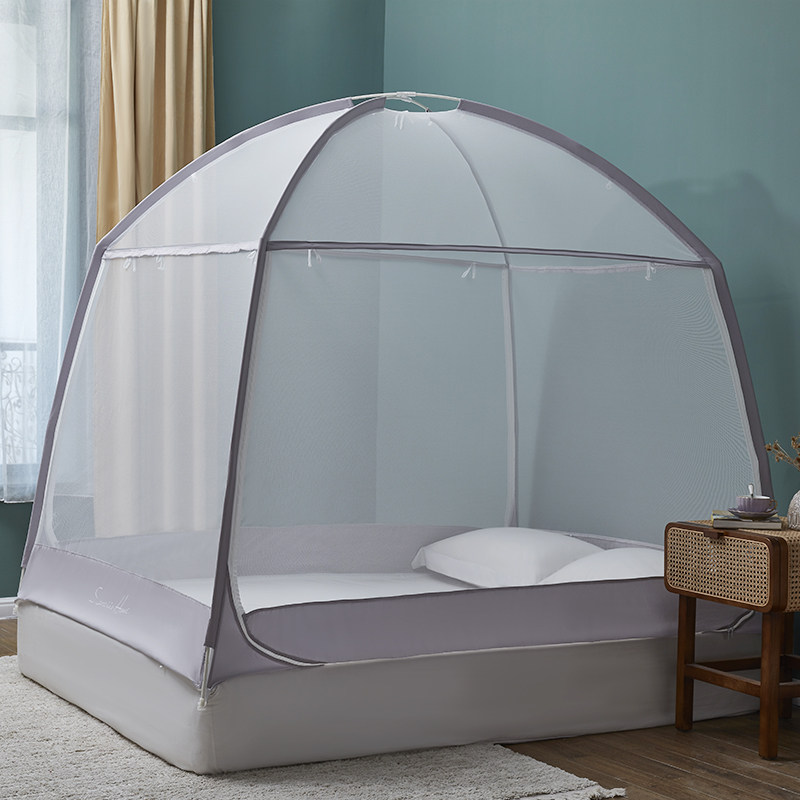 Xia Weiyi mosquito net yurt children's three-door anti-mosquito 1 35 meters U-shaped zipper bottom encryption plus high household