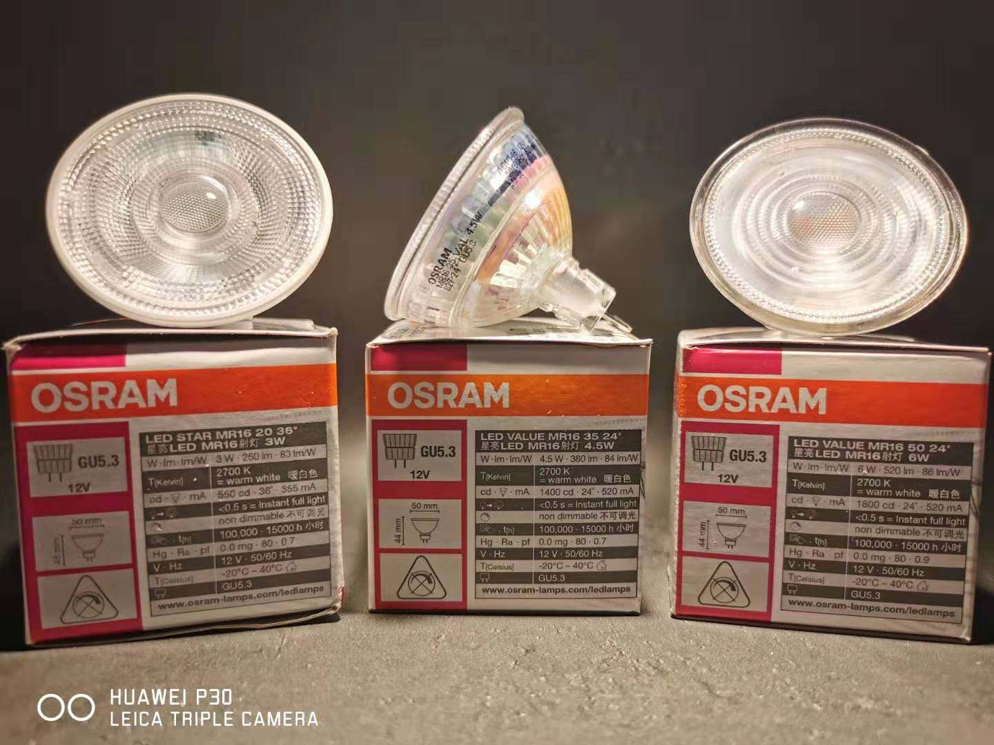 Oselang LED spotlight lamp cup MR1612V3W4 5W6W4 5W6W4 2Wgu5 2Wgu5 3-pin spotlight light source