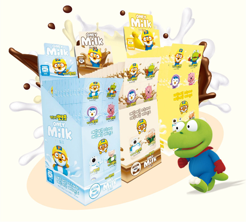 Korean baby snacks with pop music Lole children's milk flakes Milk Taste Banana Taste