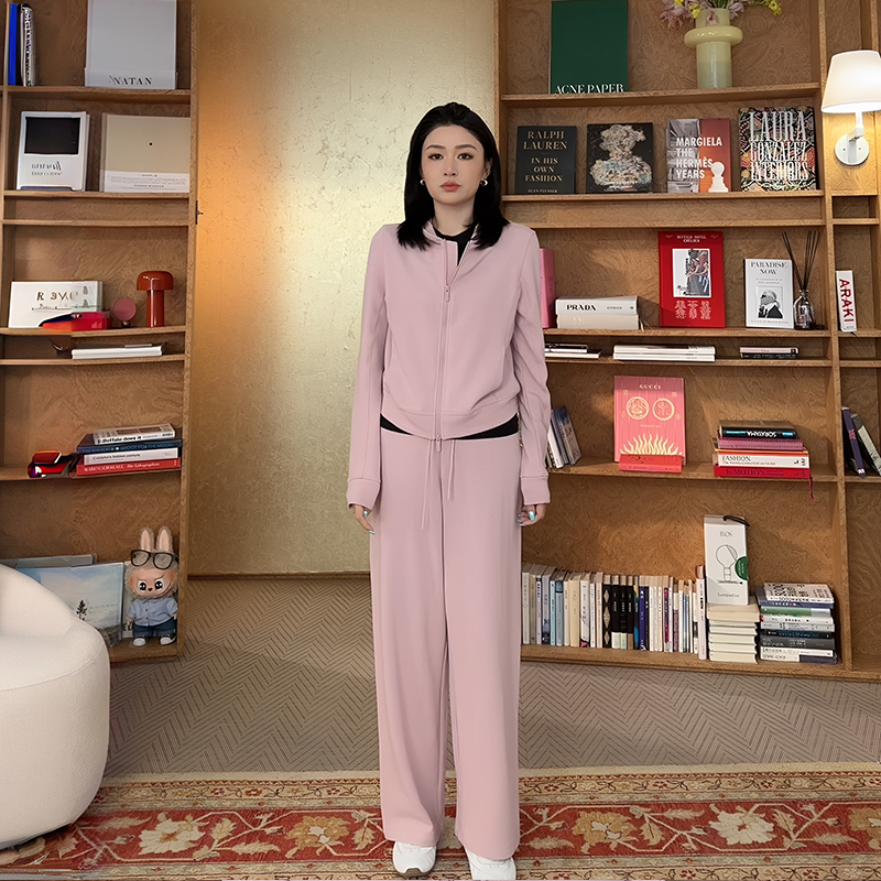 Le Samedi【All-In-One Set】Casual Style Hooded Sweatshirt Set for Women Spring Wide-Shoulder Vest Two-Piece Set