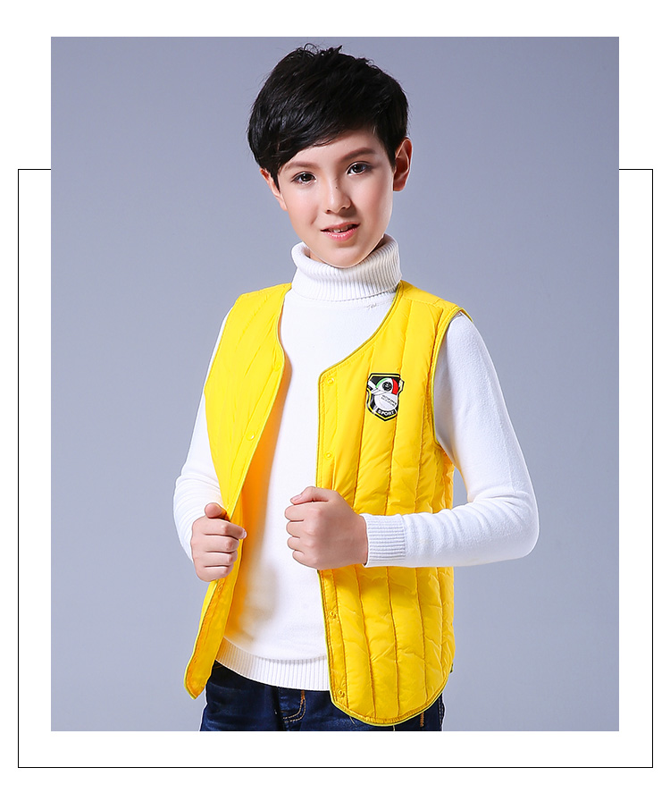 2018 mới mùa thu và mùa đông trẻ em vest nữ lớn bé trai xuống cotton mỏng phần sinh viên mặc vest cotton áo gile thu đông bé trai