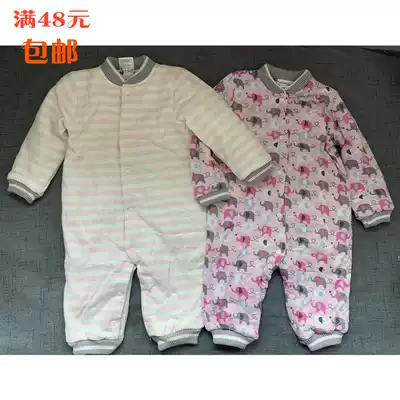 Foreign trade original single spring and autumn baby pure cotton clip thin cotton long-sleeved climbing suit cotton climbing jacket jumpsuit