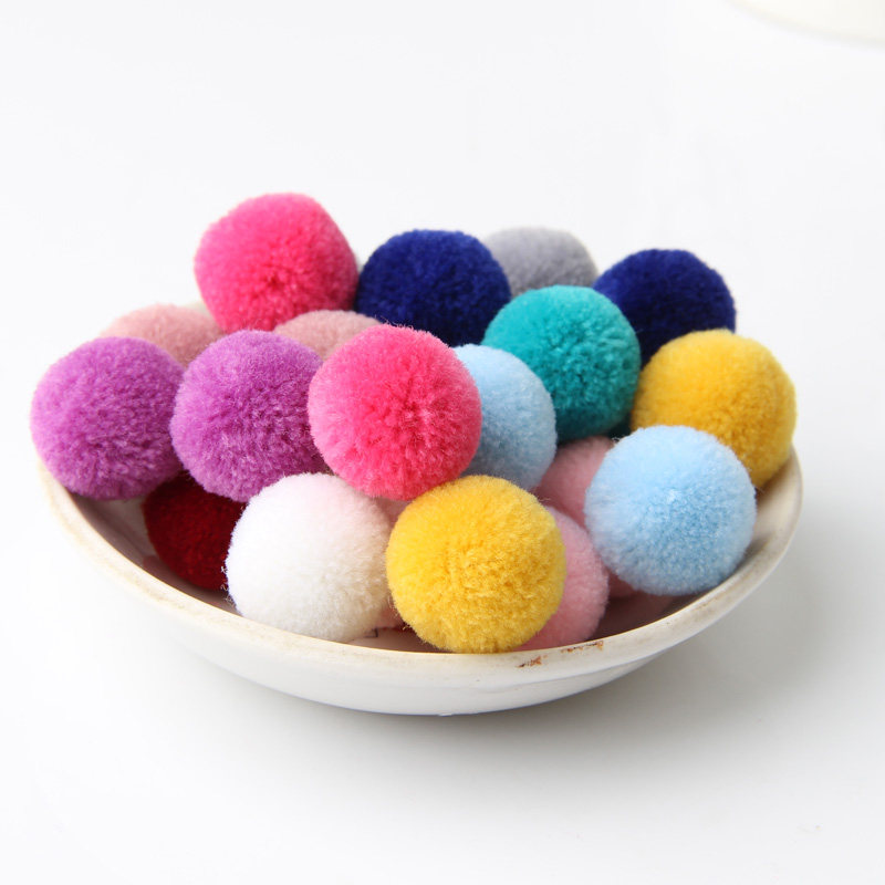 20mm Kaiji rice wool ball autumn winter style hair clip hair band Diy material bag handmade Hair Ornament Accessories