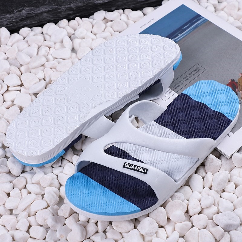 Black Bottom Sports Type Comfortable Walks Work Out Light And Thin Care Shoes Slippers Male Student Dormitory Personality Summer Everyday