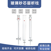 Glass standard mouth sand core chromatography column PTFE piston 20 30*300 40*500 glass chromatography column Filter column