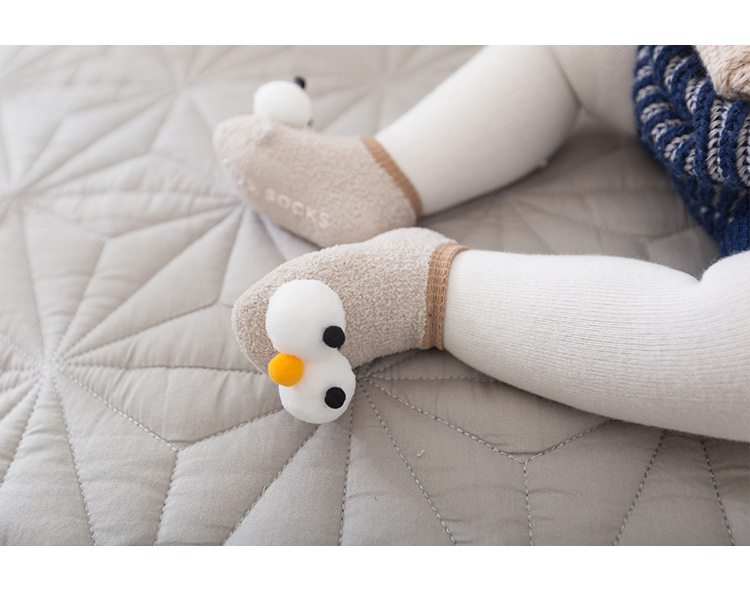 Sydney với vớ cotton cho bé cộng với nhung to mắt ấm vớ vớ bé chống trượt vớ vớ trẻ em tất điệu cho bé gái 