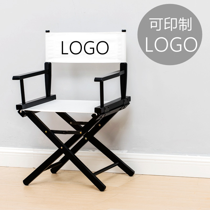 Outdoor chair Home Outdoor Solid Wood Folding Director Chair Casual Canvas Leaning Back Chair Camping Chair Mesh Red Photo Chair