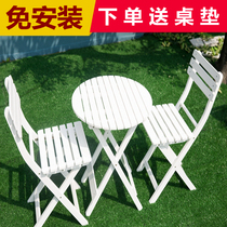 Japanese-style solid wood folding table Coffee table Small apartment dining table and chair Balcony hanging table Coffee table casual retro old square table