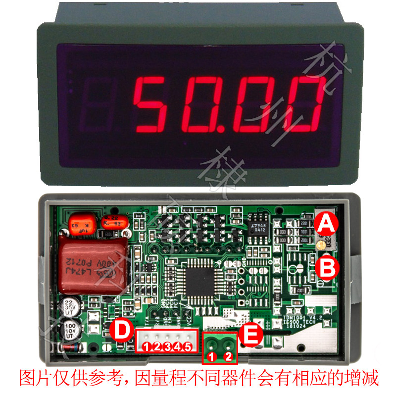 TDM1001 2V 50V four and a half digital display DC voltmeter serial communication TTL RS232 RS485