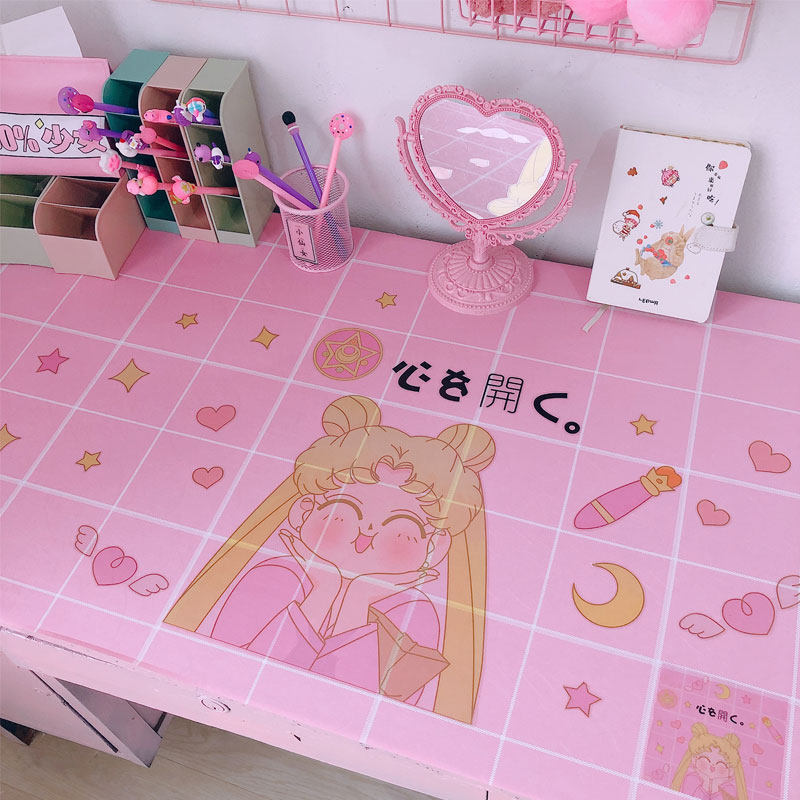 Teenage Girl Hearts Desktop Stickers Waterproof Self-Glued Desk Mesh Red Dormitory Wallpaper Can Scrub Letter Wallpaper Wall Stickers