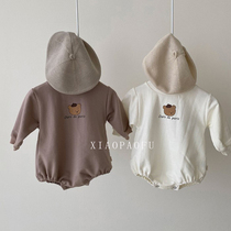 ins Han version male and female baby spring loaded with long sleeves cute cartoon khae baby foreign gas triangle bag fart to climb the tide