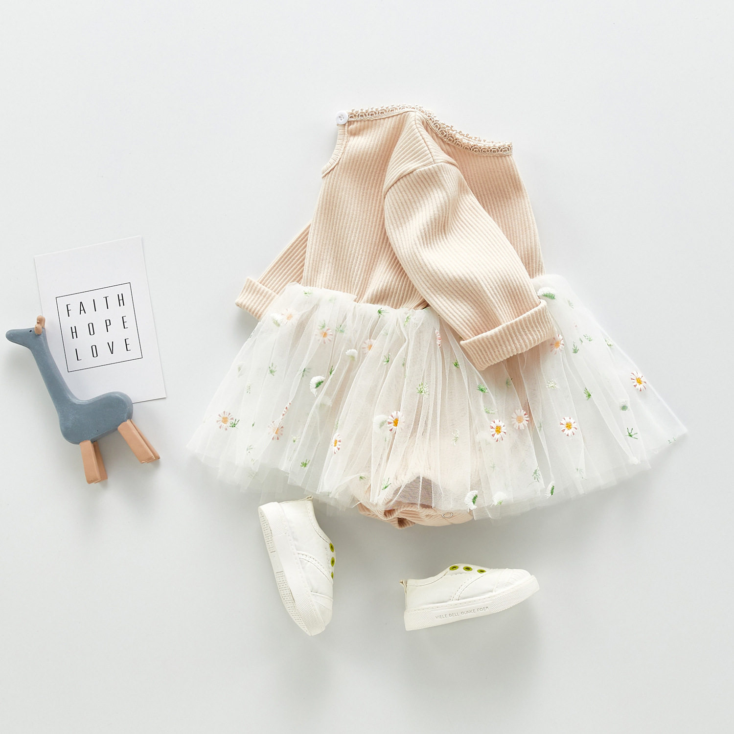 Newborn baby Lieven fit 2020 baby girl long sleeve khaskirt bunkart dresses dress net dress for autumn clothes