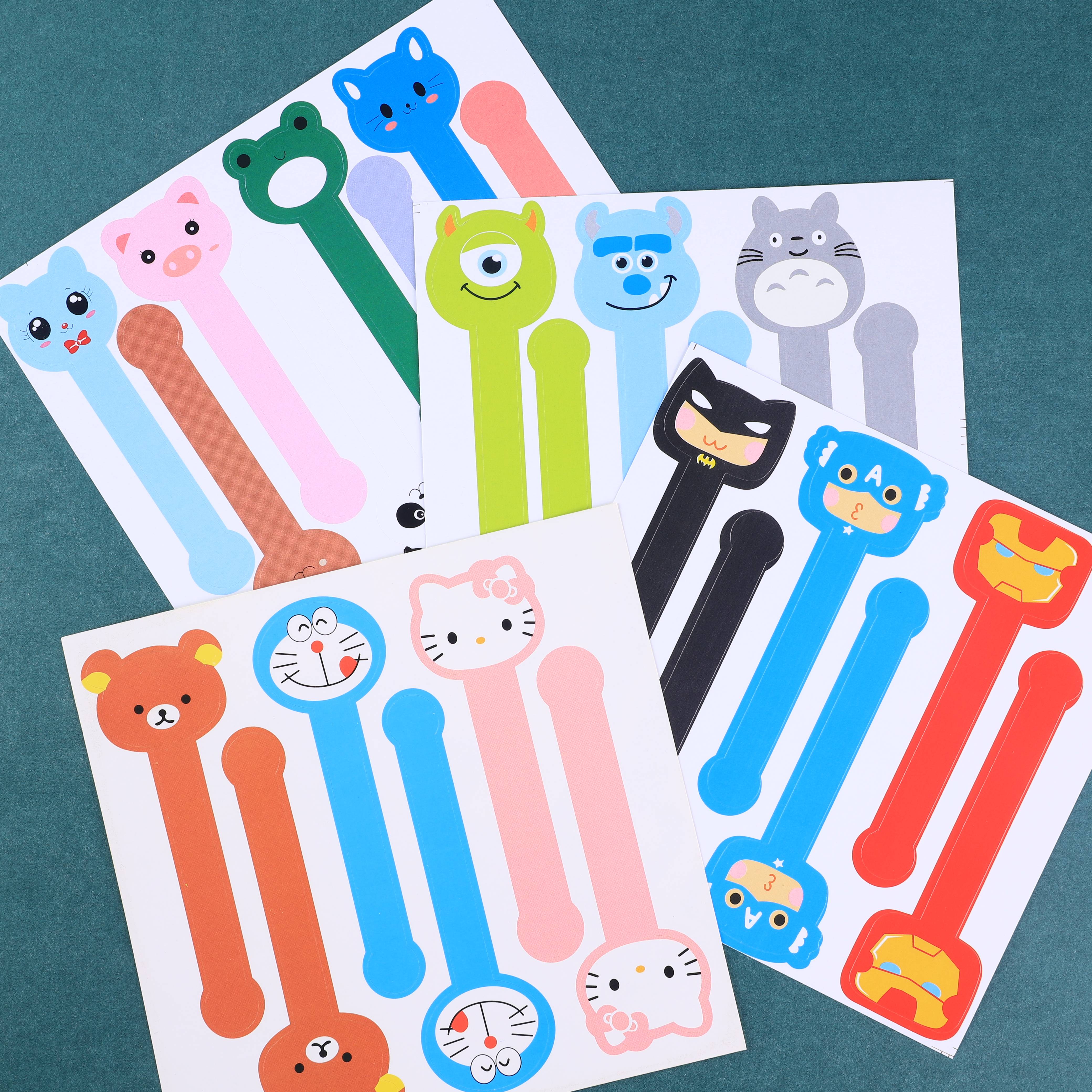 Cartoon long lollipop sealing sticker pudding biscuit bag gift sticker push drum sticker sticker sticker