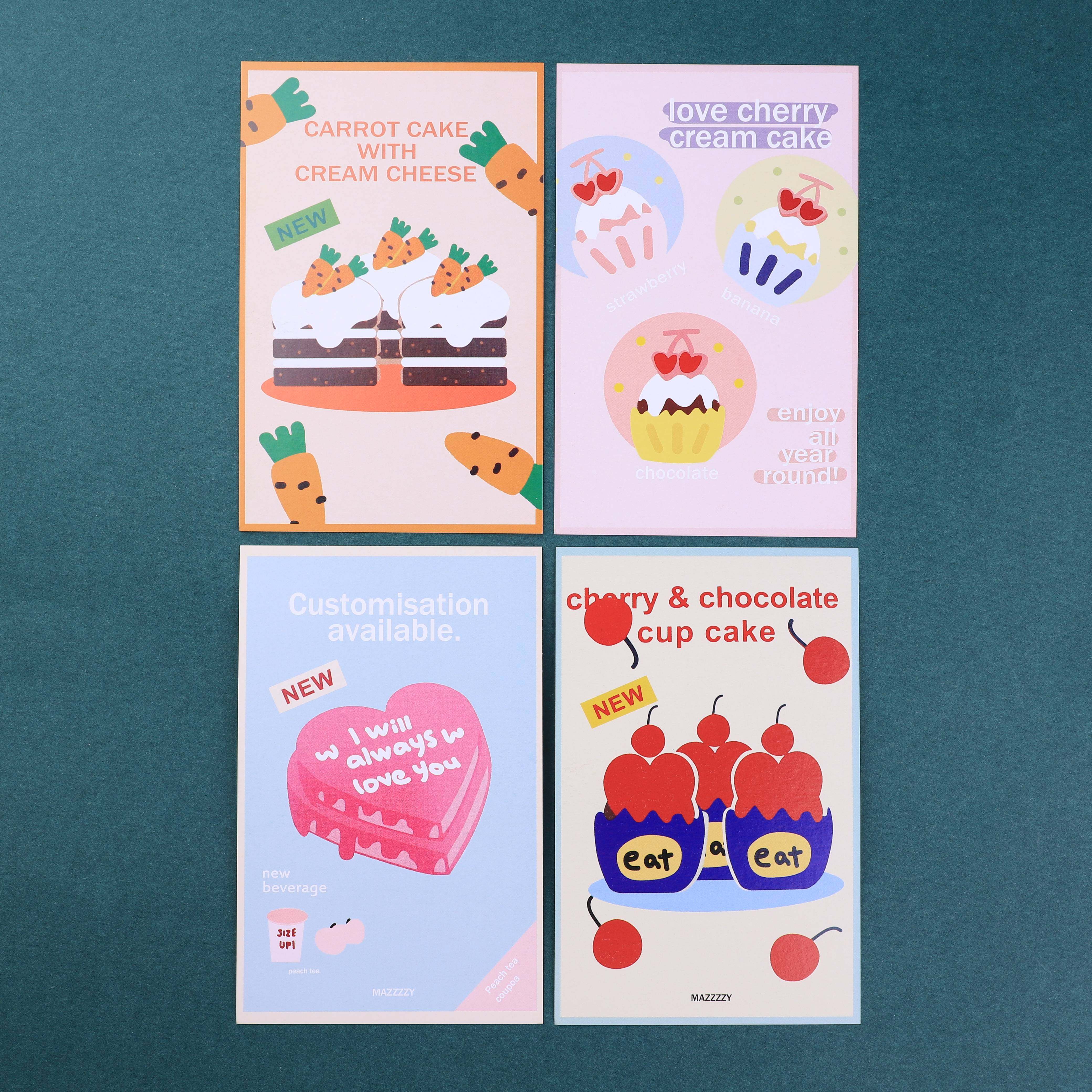 INS love cake greeting card baking aromatherapy decoration blessing card shooting prop card