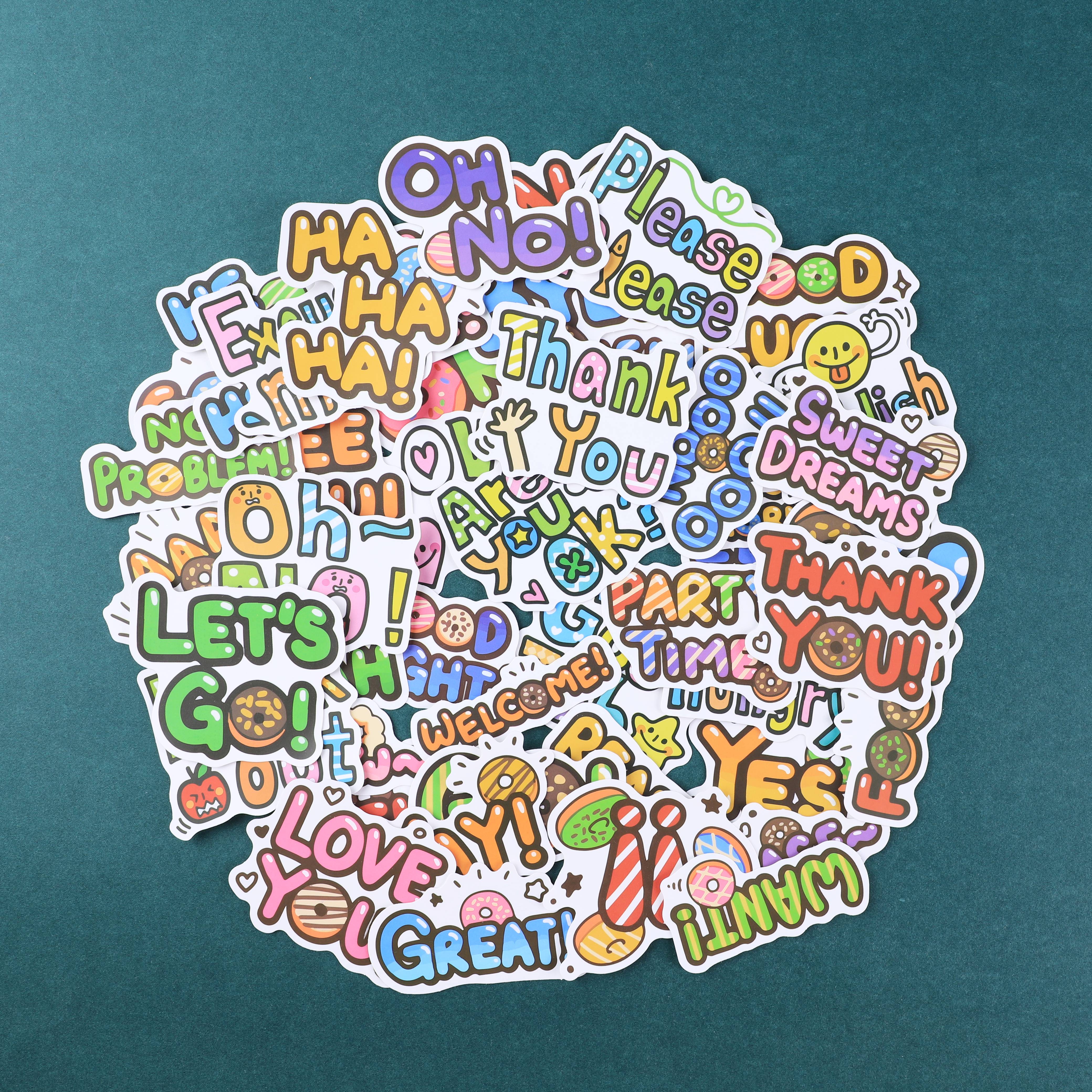 Cute English Sticker Baking Decorative Closure Sticker