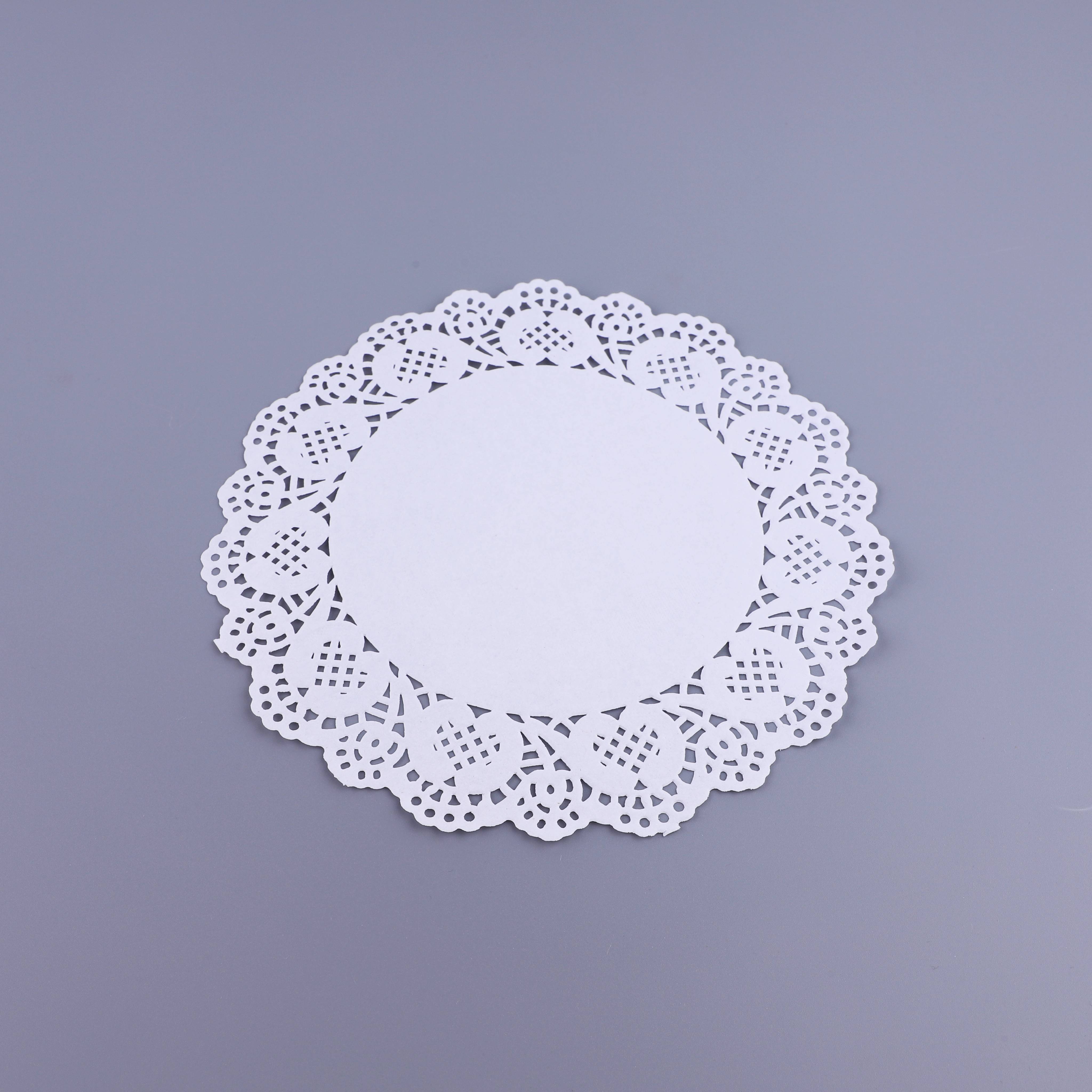 Oil-proof paper mat paper lace paper disposable packaging cake bread bakery food oil paper diameter 19cm