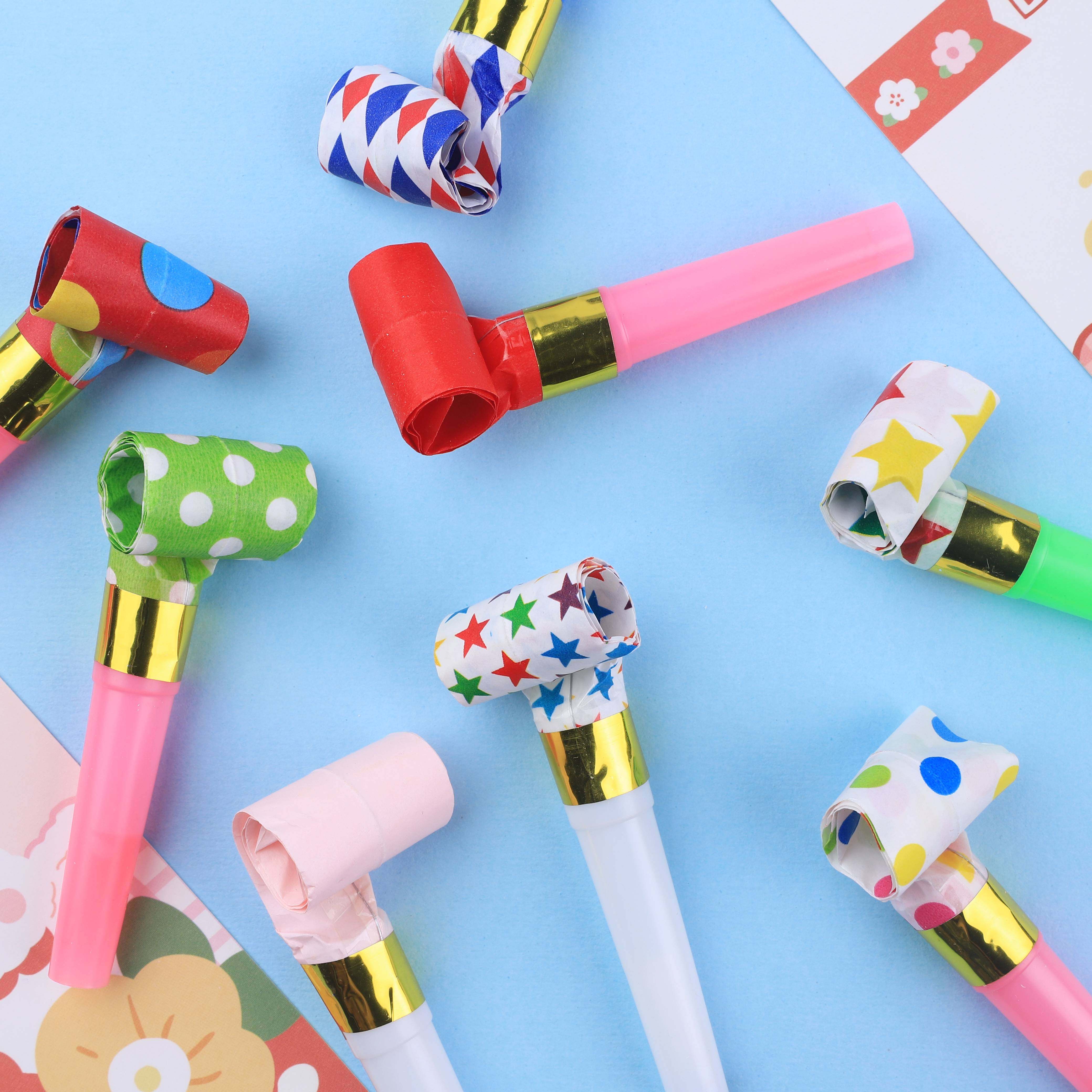 ins colorful children's party whistles blow the wind and blow up the whistle-Taobao