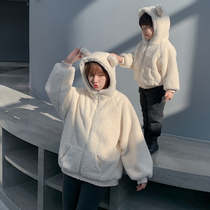 Next Music Family and Child Clothes 2021 New Winter Costume Mother and Child Fashion Wool Han Cotton Cotton Cotton