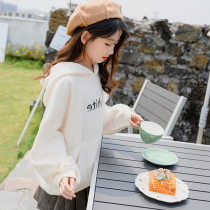 Next Music Girls plus suede thickened necropolis 2021 new CUHK fairy white loose even hat blouses