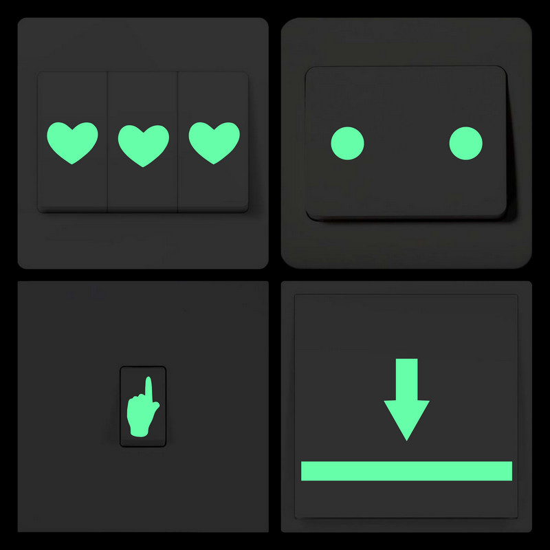 Heart-Shaped Long Strip Dot Arrow Hand Combination Luminous Switch Sticker Door Handle Remote Control Doorbell Phone Button Sticker Decoration Heart-Shaped Long Strip Dot Arrow Hand Combination Luminous Switch Sticker Door Handle Remote Control Doorbell Phone Button Sticker Decoration