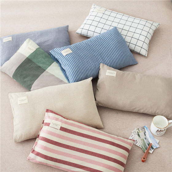 Pillow core with pillowcase pure cotton one pack 48X74 single person pure cotton 30x50 children's student pillow 40X60