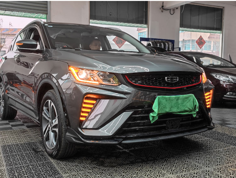 Suitable for 21-25 Models of Geely Binyue, Modified Led Daytime Running Lights, Special Front Fog Lights, Decorative Lights