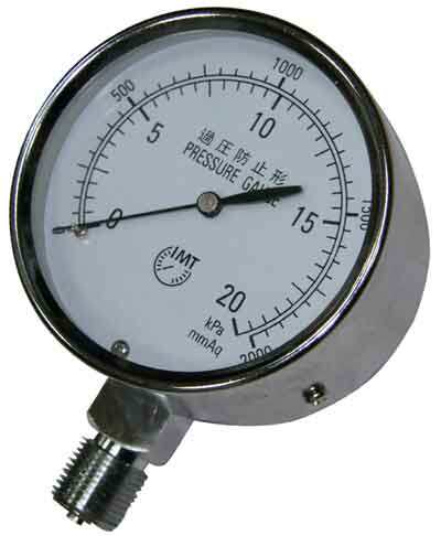 0-20KPA Pressure meter 0-2000mmH2O micropressure gauge PRESSURE GAUGE Pressure meter
