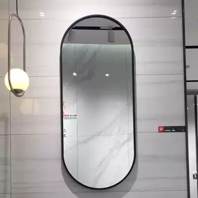Nordic Oval dressing room mirror wall-mounted long oval bathroom mirror semi-circle creative makeup mirror toilet mirror