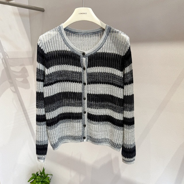 Western-style loose design pullover round neck long-sleeved sweater/single-breasted cardigan for women in autumn