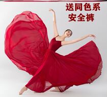 Chinese dance costumes in the lights Classical large swing skirt long skirt Xinjiang dance performance practice skirt opening dance