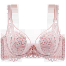 Queen Manny Ultra Thin 0 2CM Lace Transparent Bra with Steel Rings Gathered Girls Underwear Student Sexy Bra